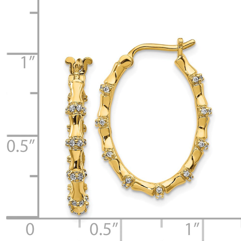 Solid 14k Yellow Gold Simulated CZ Fancy Earrings