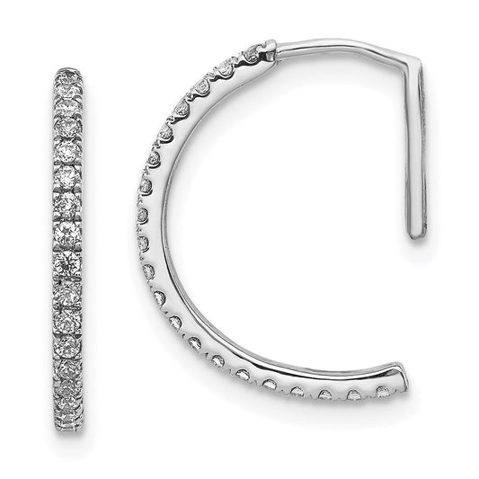 14k White Gold Real Diamond Fancy Earrings EM3863-033-WA