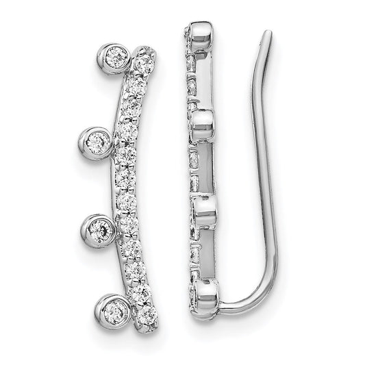 14k White Gold Real Diamond Earrings EM4164-033-WA