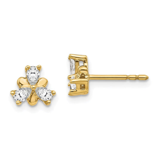 14k Yellow Gold Real Diamond Earrings EM4174-040-YA