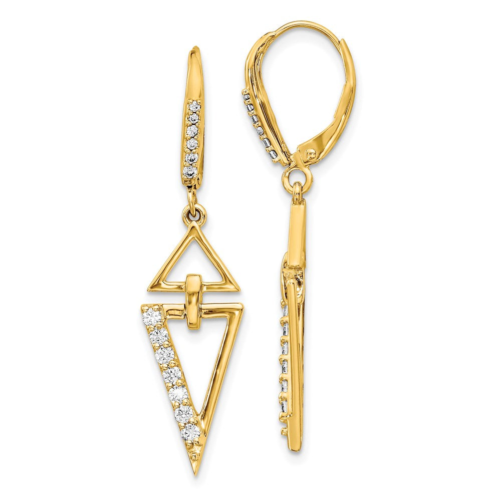 14k Yellow Gold Real Diamond Earrings EM4180-050-YA