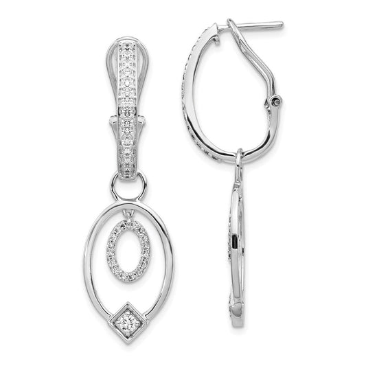 14k White Gold Real Diamond Earrings EM4193-063-WA
