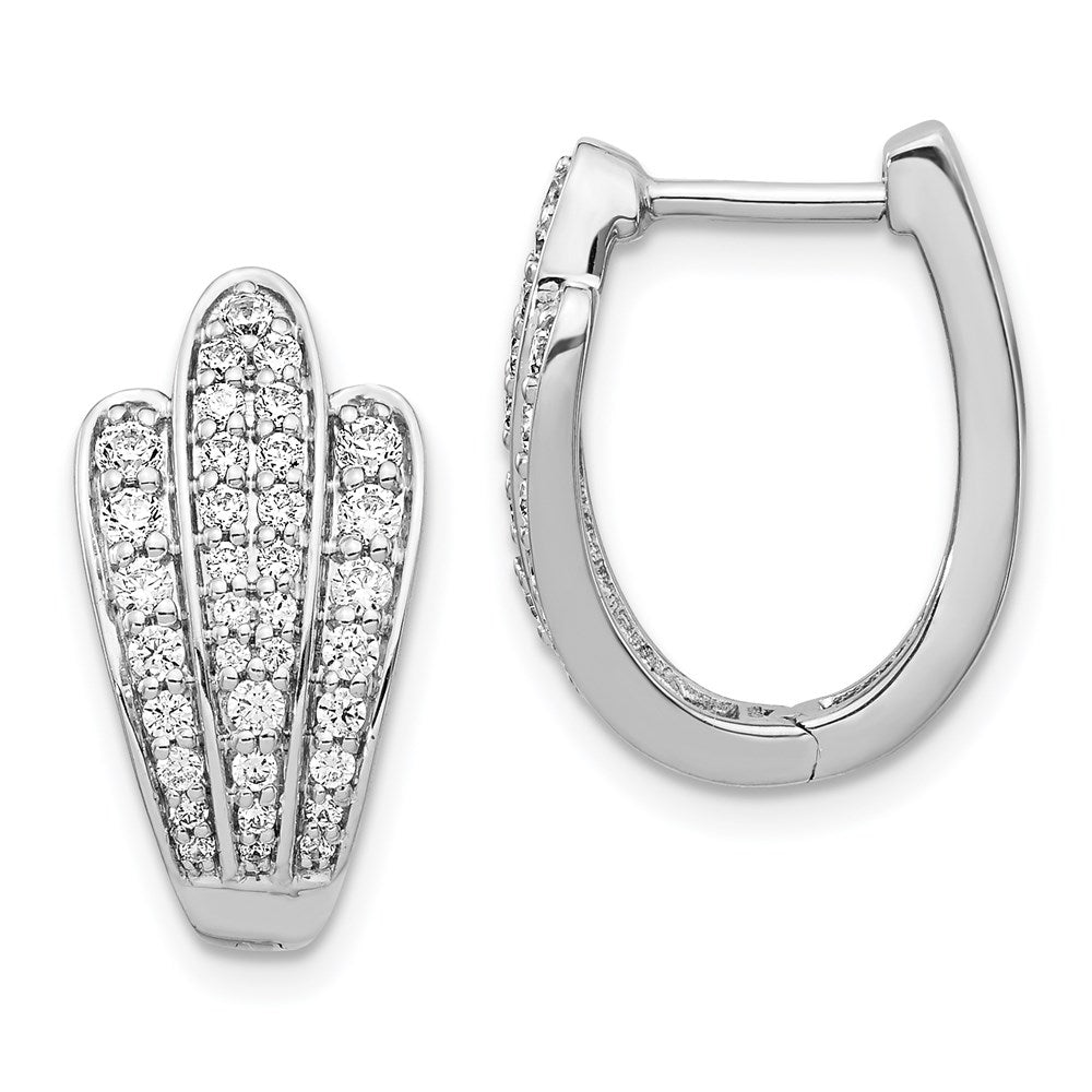 14k White Gold Real Diamond Earrings EM4219-075-WA