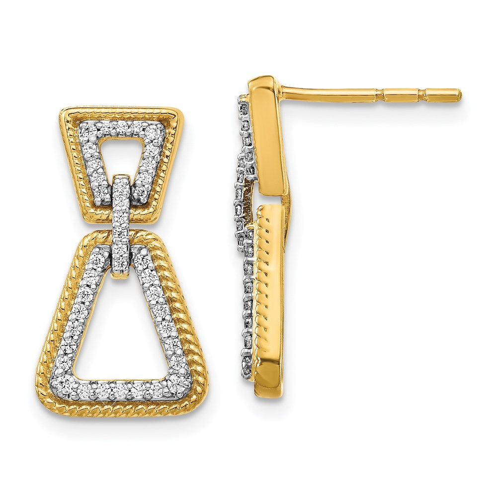 14k Yellow Gold Real Diamond Earrings EM4376-033-YA