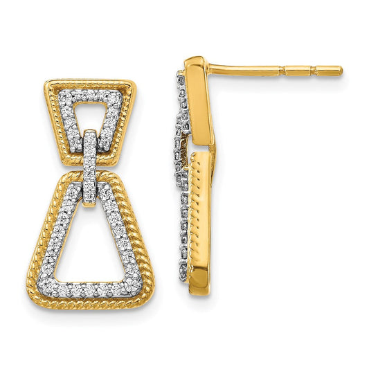 14k Yellow Gold Real Diamond Earrings EM4376-033-YA