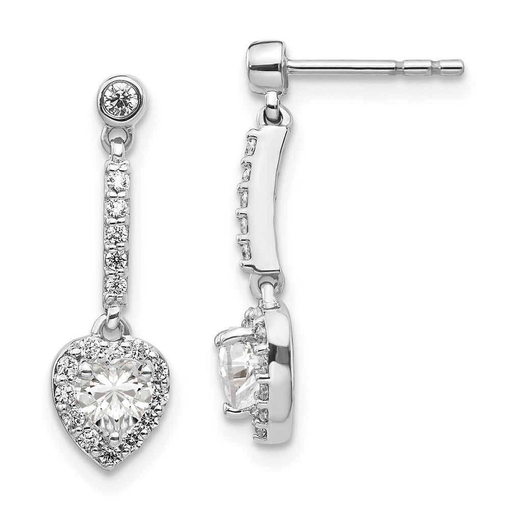 14k White Gold Real Diamond Earrings EM5527-075-WA