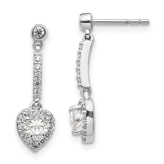 14k White Gold Real Diamond Earrings EM5527-075-WA