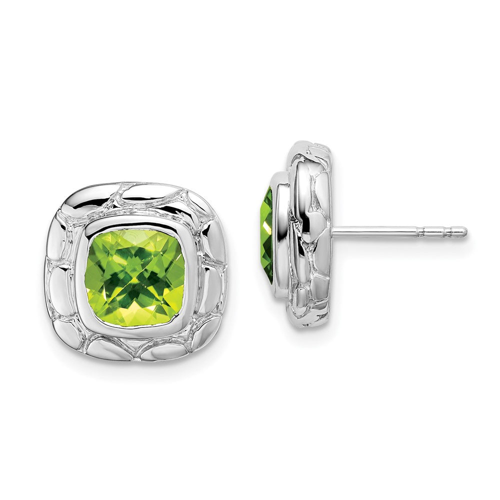 Sterling Silver Peridot Earrings EM7077-PE-SS