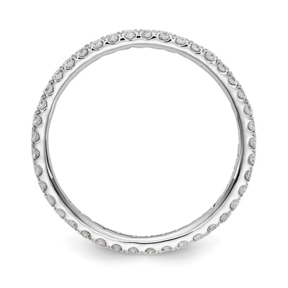 1/2ct Natural Diamond Wedding Ring Womens U-Prong Eternity Band 14k White Gold