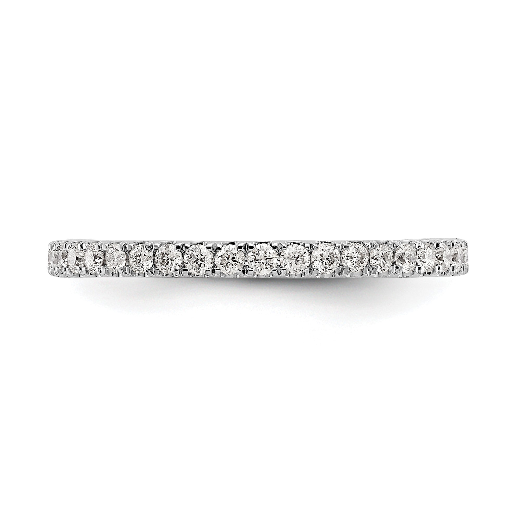 1/2ct Natural Diamond Wedding Ring Womens U-Prong Eternity Band 14k White Gold