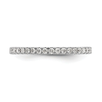 1/2ct Natural Diamond Wedding Ring Womens U-Prong Eternity Band 14k White Gold