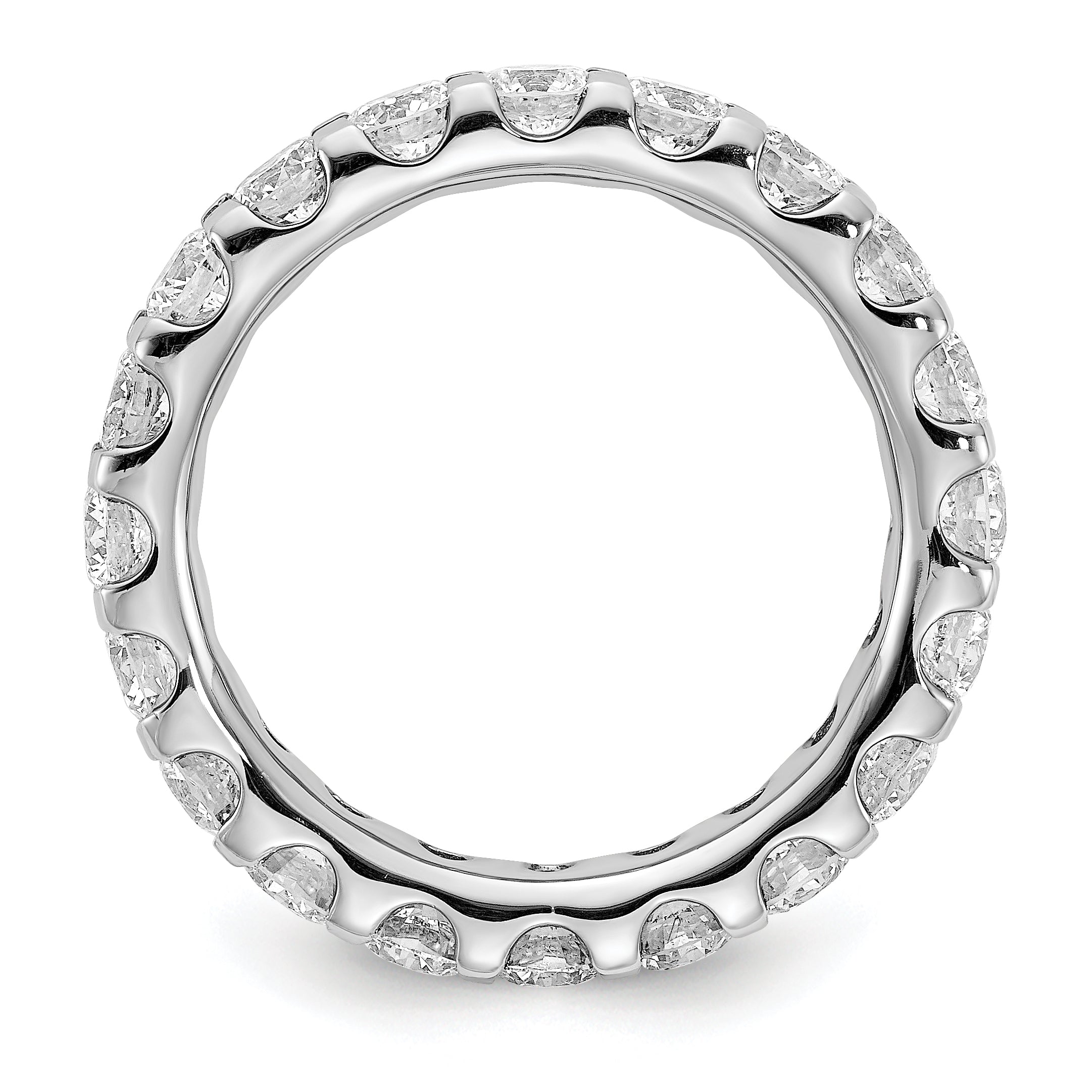 Solid Real 14K White Gold SI2-I1(H/I) UPRG Eternity Wedding Band Ring