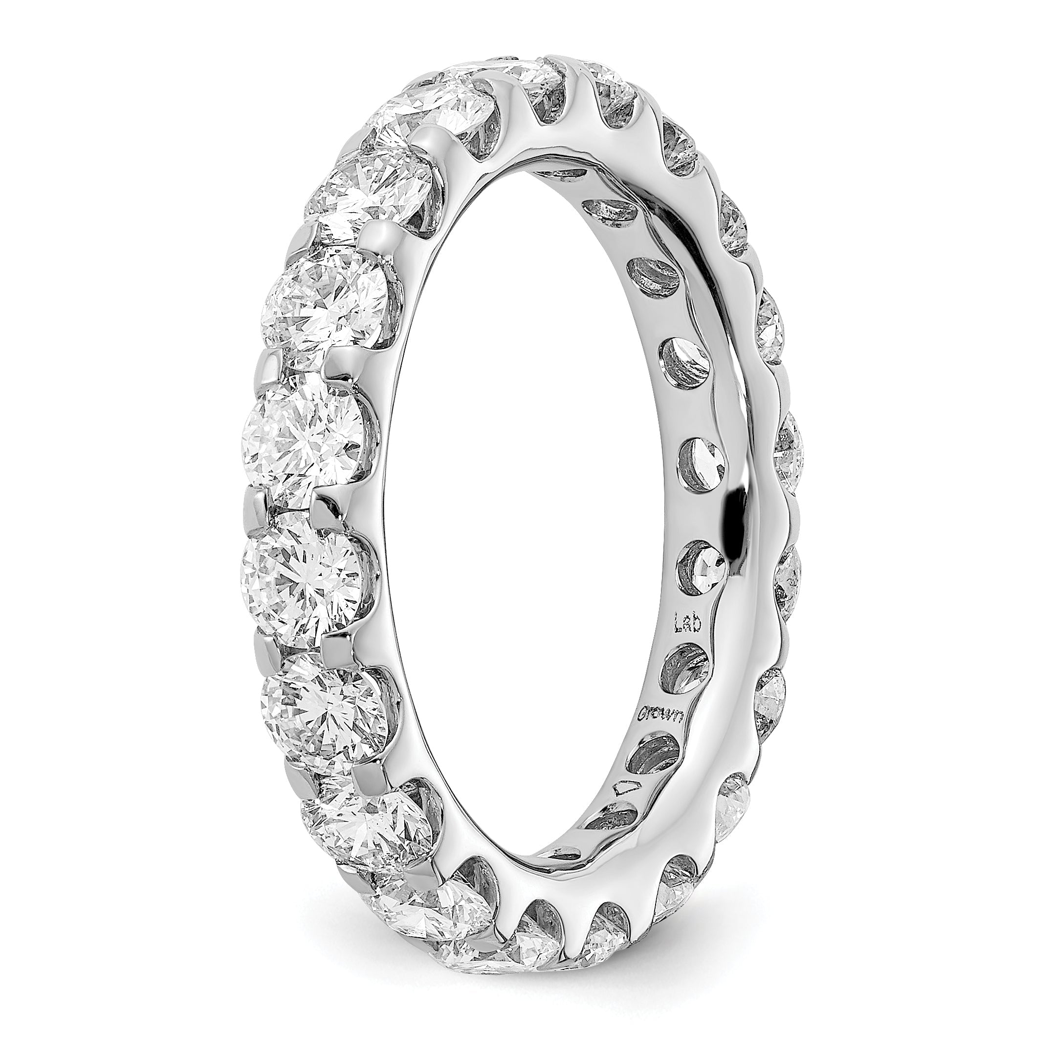 Solid Real 14K White Gold SI2-I1(H/I) UPRG Eternity Wedding Band Ring