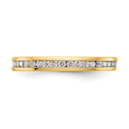 1/2 CT Channel Set Diamond Eternity Wedding Band Ring in 14k Yellow Gold