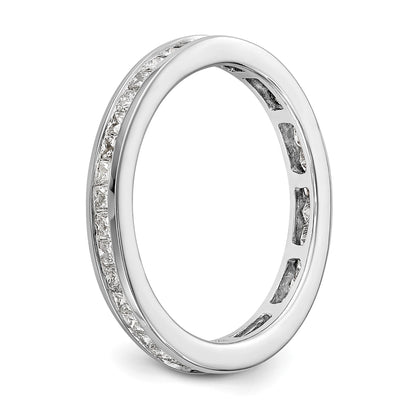 1ct Channel Set Princess Cut Diamond Eternity Wedding Band Ring 14k White Gold