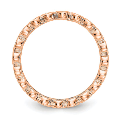 1/2 Ct. Bezel Set Diamond Eternity Wedding Band Ring in 14k Rose Pink Gold