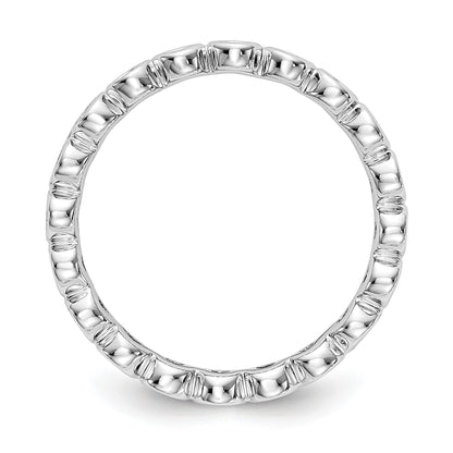 1/2 Ct. Bezel Set Diamond Eternity Wedding Band Ring in 14k White Gold