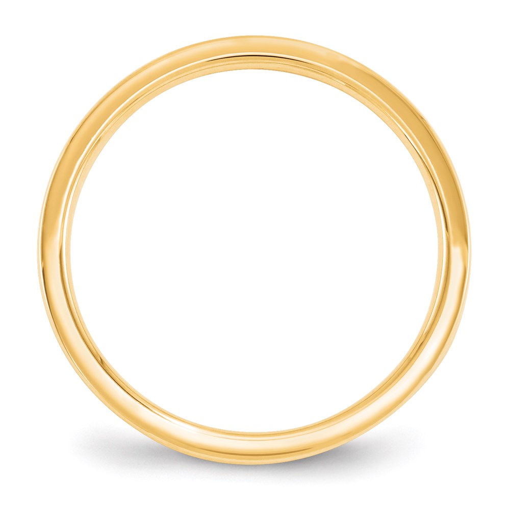 Solid 14K Yellow Gold 2.5mm Standard Flat Comfort Fit Men's/Women's Wedding Band Ring Size 12