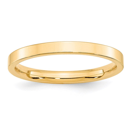 Solid 14K Yellow Gold 2.5mm Standard Flat Comfort Fit Men's/Women's Wedding Band Ring Size 13