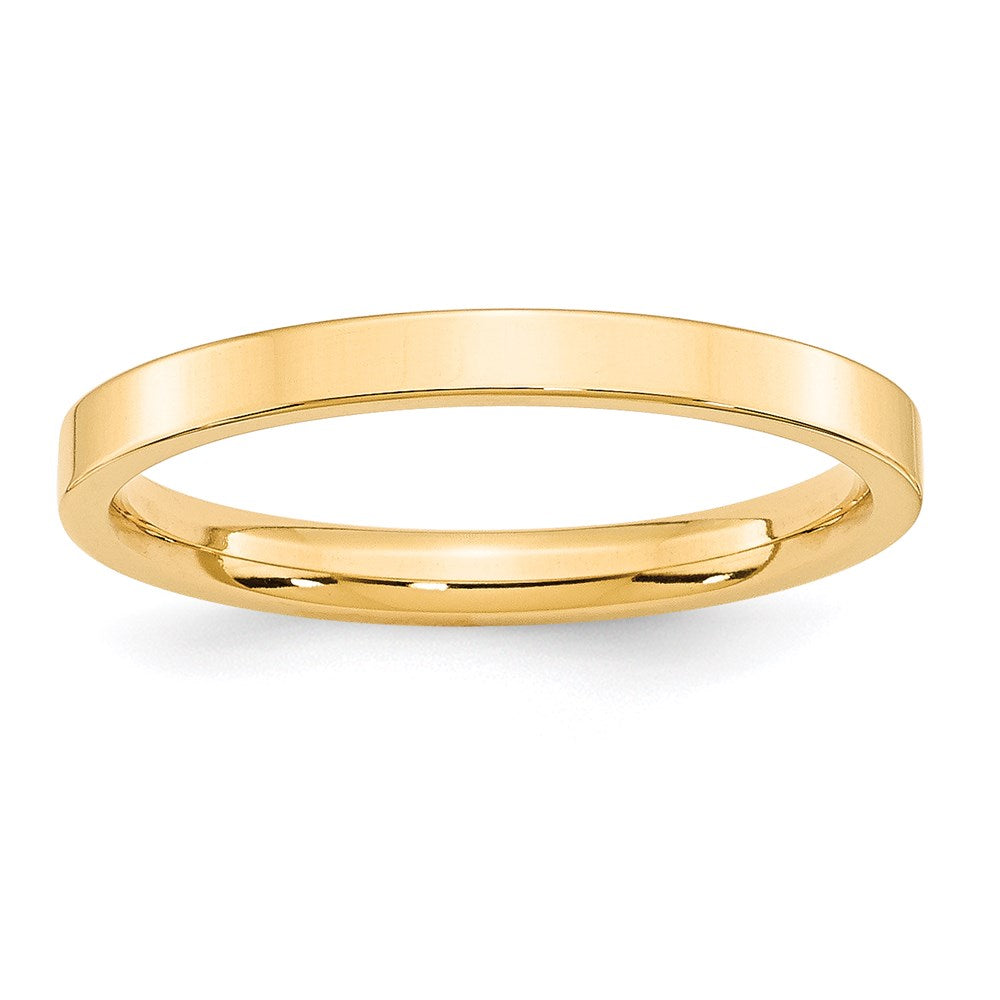 Solid 14K Yellow Gold 2.5mm Standard Flat Comfort Fit Men's/Women's Wedding Band Ring Size 7