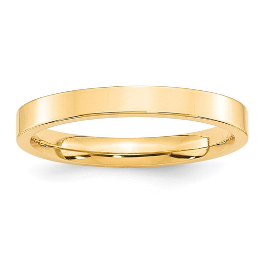 Solid 14K Yellow Gold 3mm Standard Flat Comfort Fit Men's/Women's Wedding Band Ring Size 9