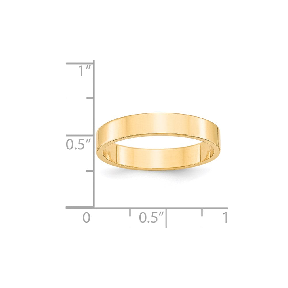 Solid 14K Yellow Gold 4mm Light Weight Flat Men's/Women's Wedding Band Ring Size 12.5