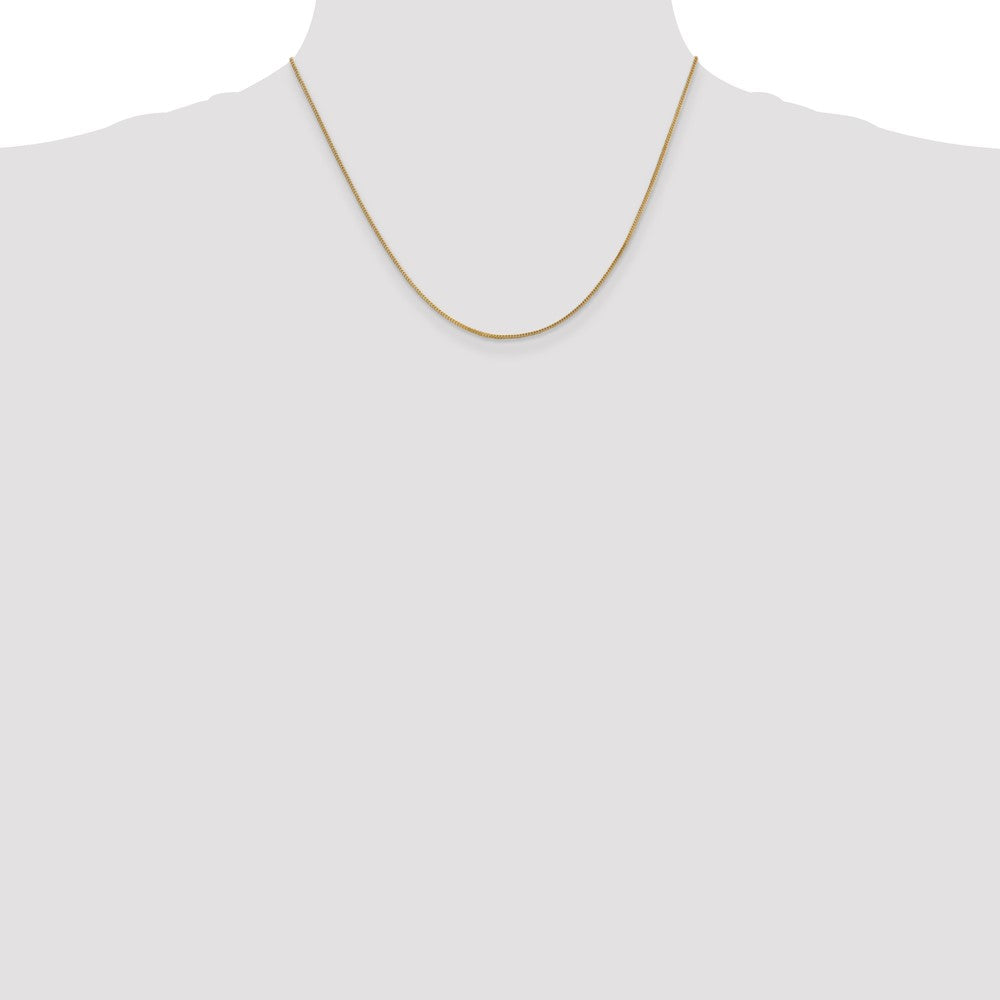14K Yellow Gold 18 inch .9mm Franco with Lobster Clasp Chain Necklace