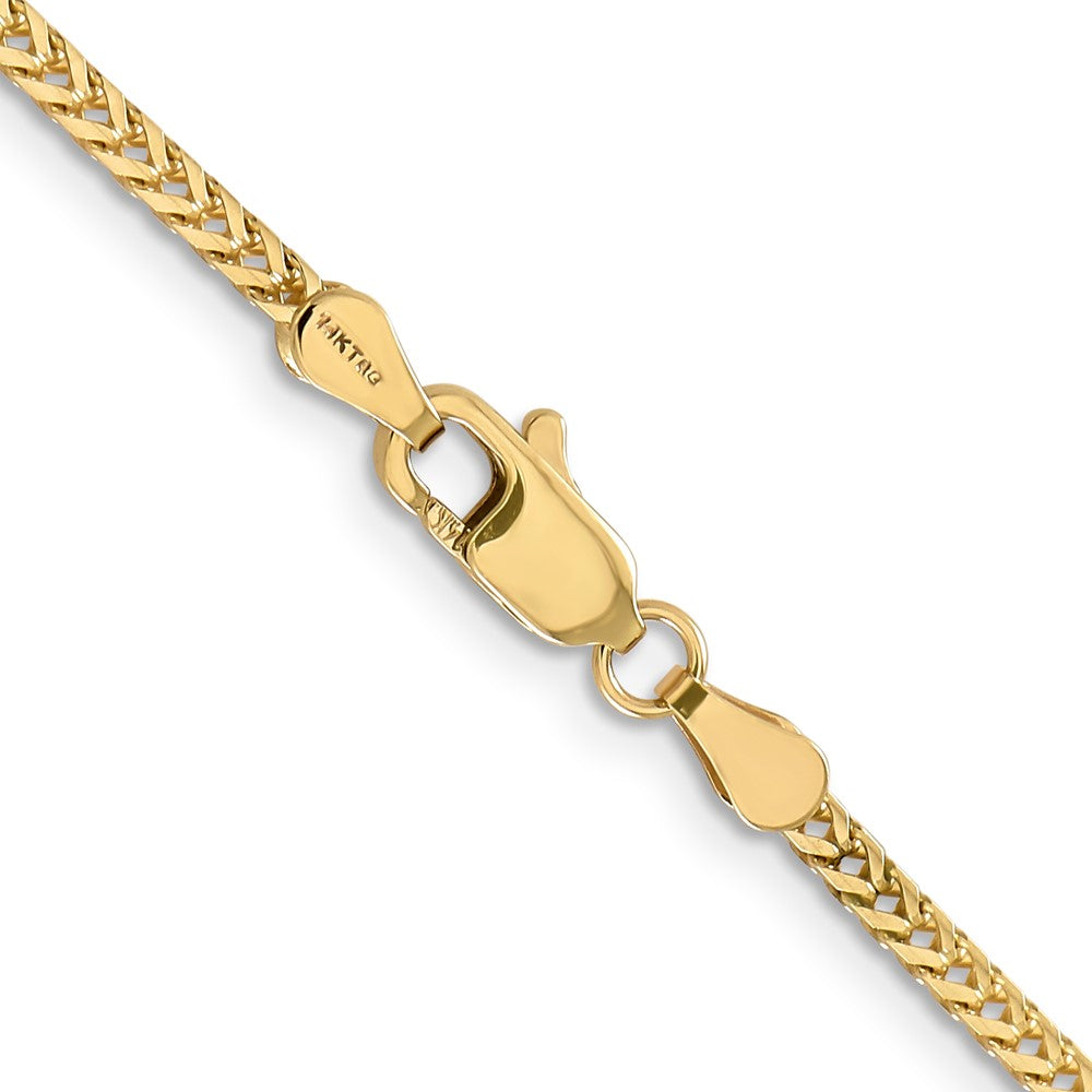 14K Yellow Gold 16 inch 2mm Franco with Lobster Clasp Chain Necklace