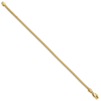 14K Yellow Gold 8 inch 2mm Franco with Lobster Clasp Bracelet