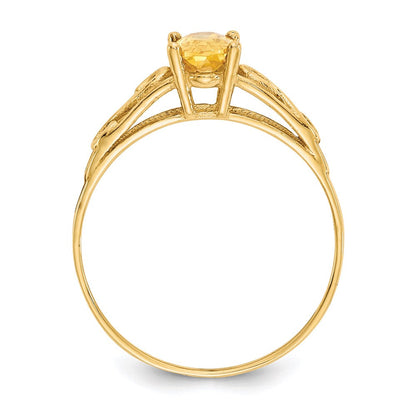 14k yellow gold madi k synthetic citrine ring gk285