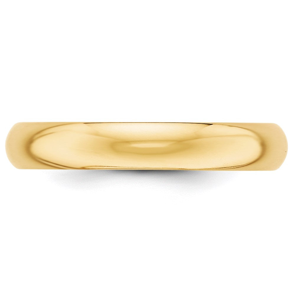 Solid 14K Yellow Gold 4mm Half-Round Wedding Men's/Women's Wedding Band Ring Size 10.5