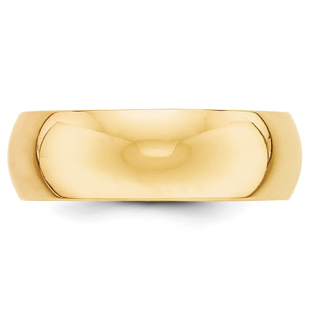 Solid 10K Yellow Gold 7mm Half-Round Wedding Men's/Women's Wedding Band Ring Size 8