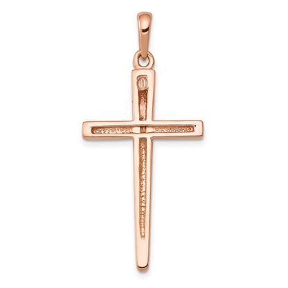 14k Rose Gold Cross Pendant