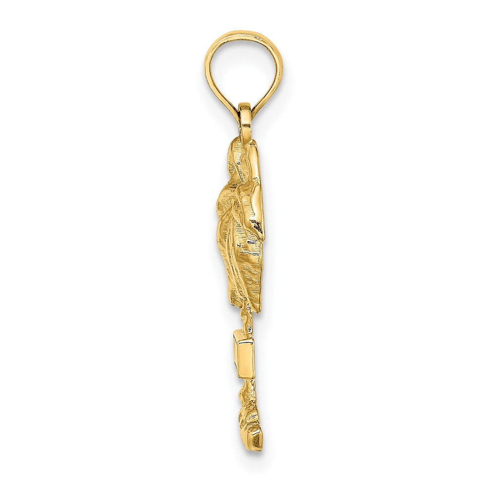 14k Yellow Gold ST. GEORGE Palm Tree Charm