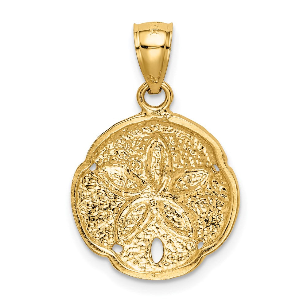 14k Yellow Gold Sand Dollar Pendant