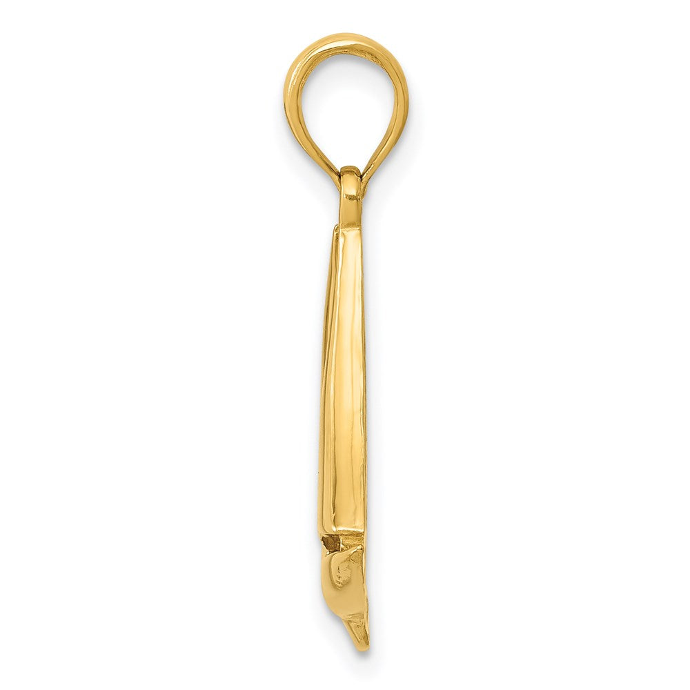 14k Yellow Gold Sailboat Pendant