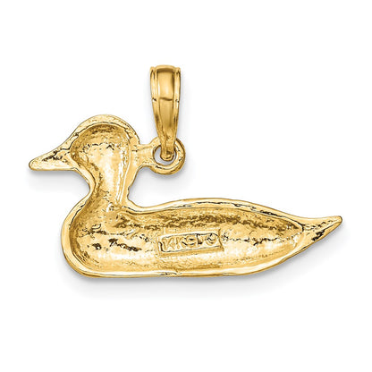 14k Yellow Gold Mallard Charm