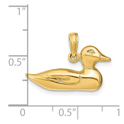 14k Yellow Gold Mallard Charm