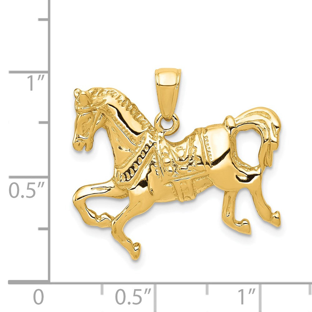 14k Yellow Gold Horse Pendant