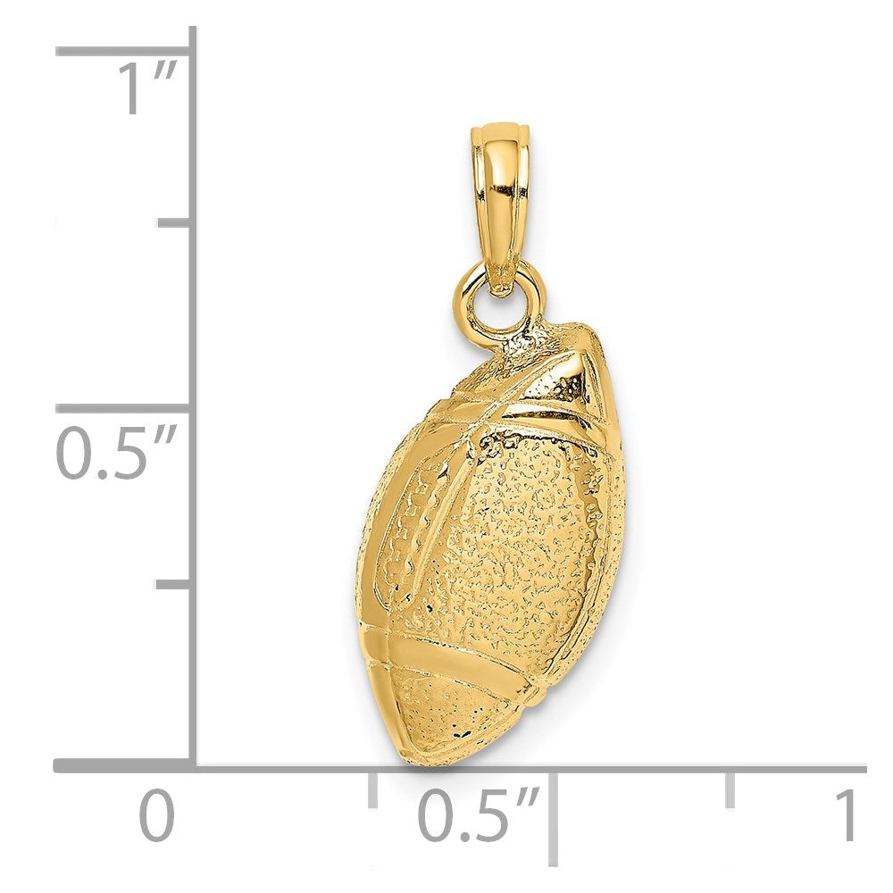14k Yellow Gold Football Charm