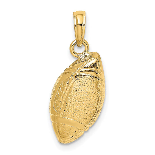 14k Yellow Gold Football Charm