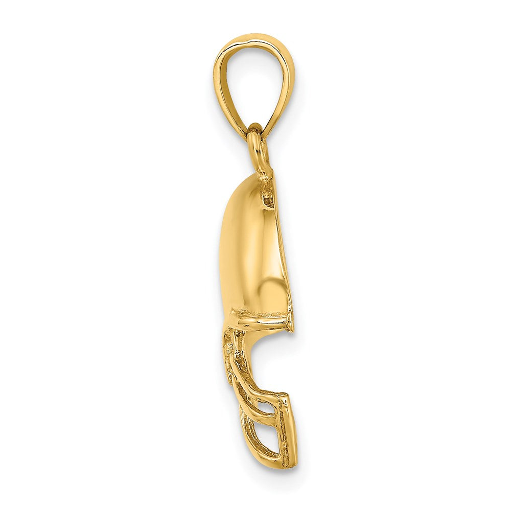 14k Yellow Gold Football Helmet Charm