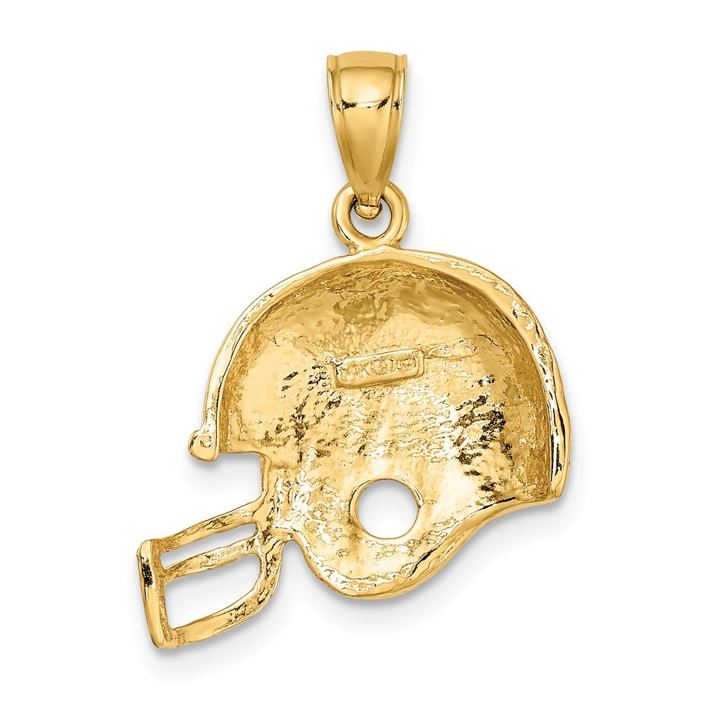 14k Yellow Gold Football Helmet Charm