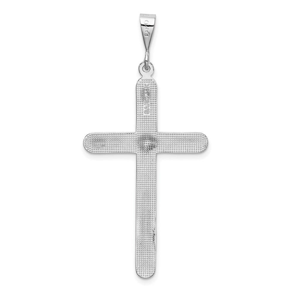 14k White Gold Cross Pendant