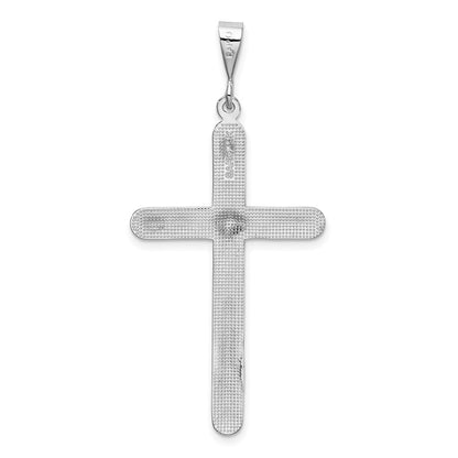 14k White Gold Cross Pendant