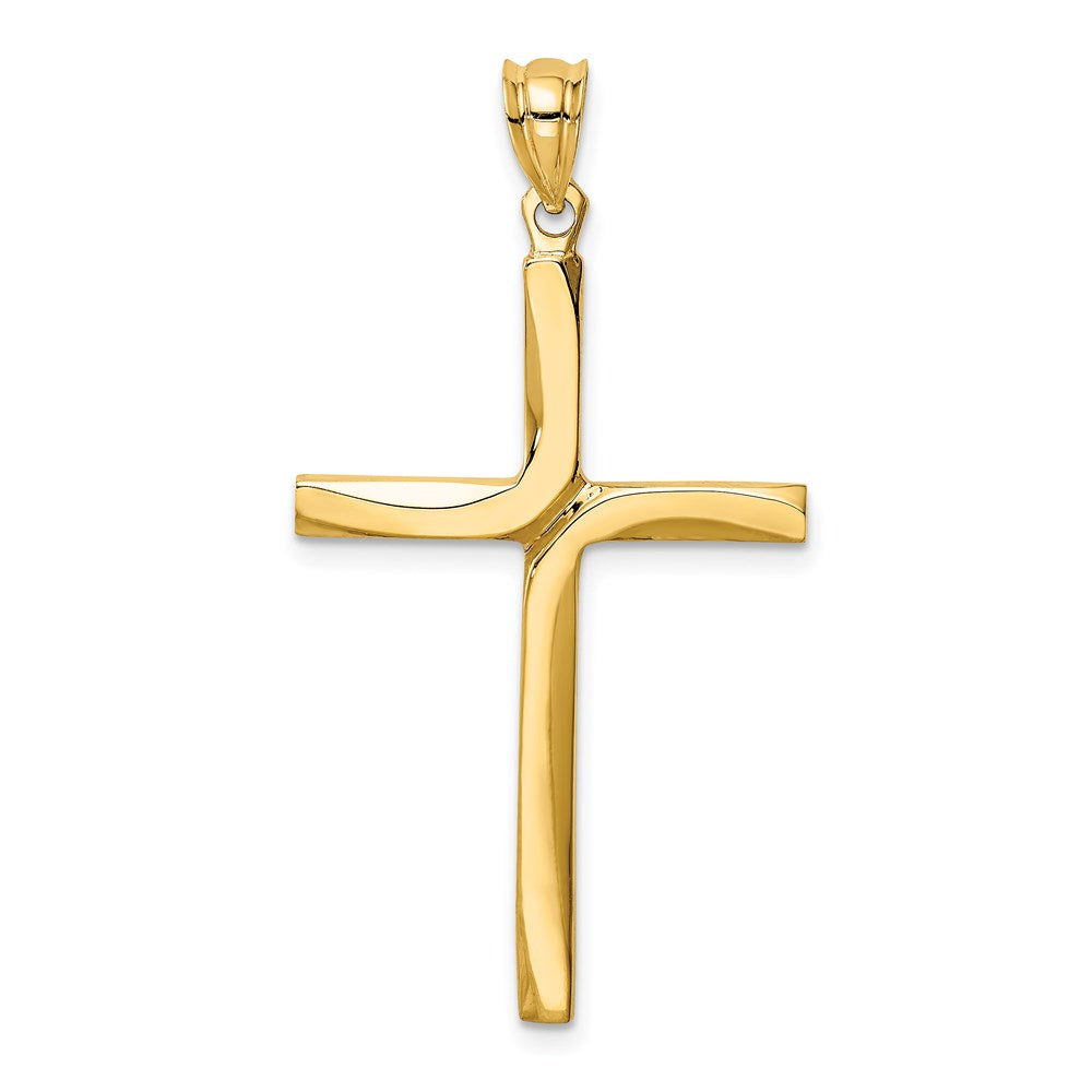 14k Yellow Gold Polished Cross Pendant