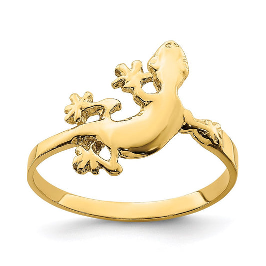 14k yellow gold lizard ring k4540