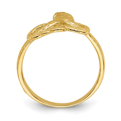 14k yellow gold snake ring k4541