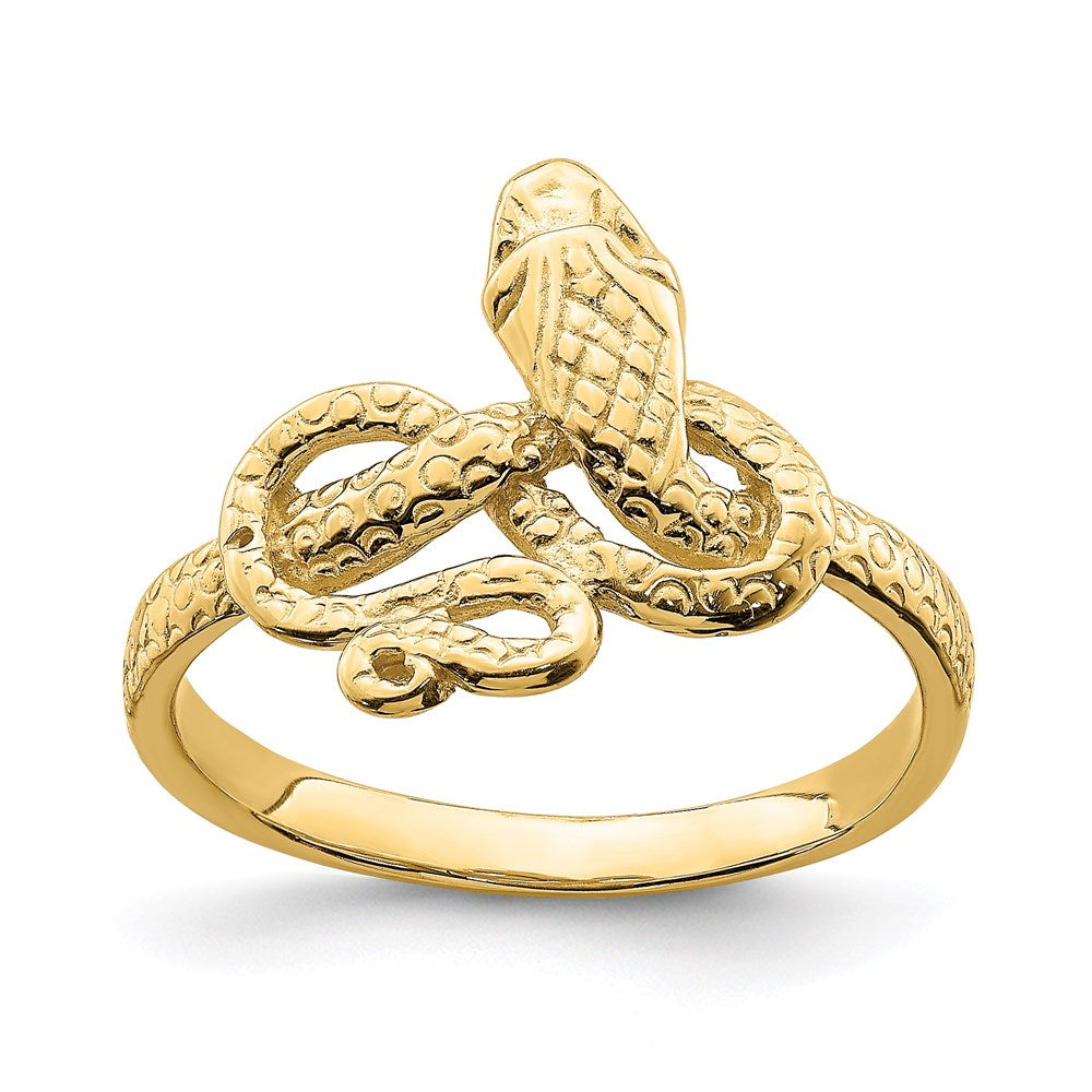 14k yellow gold snake ring k4541