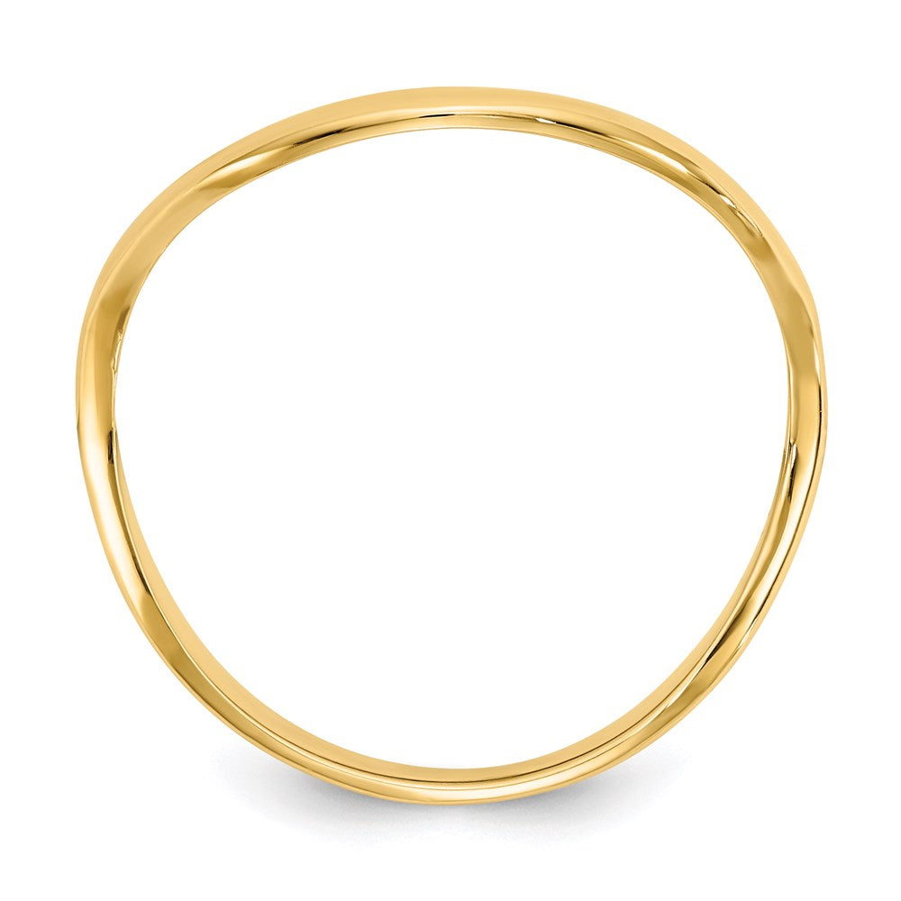 14k yellow gold wave fashion thumb ring k4595